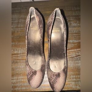Snake print heel. Good condition